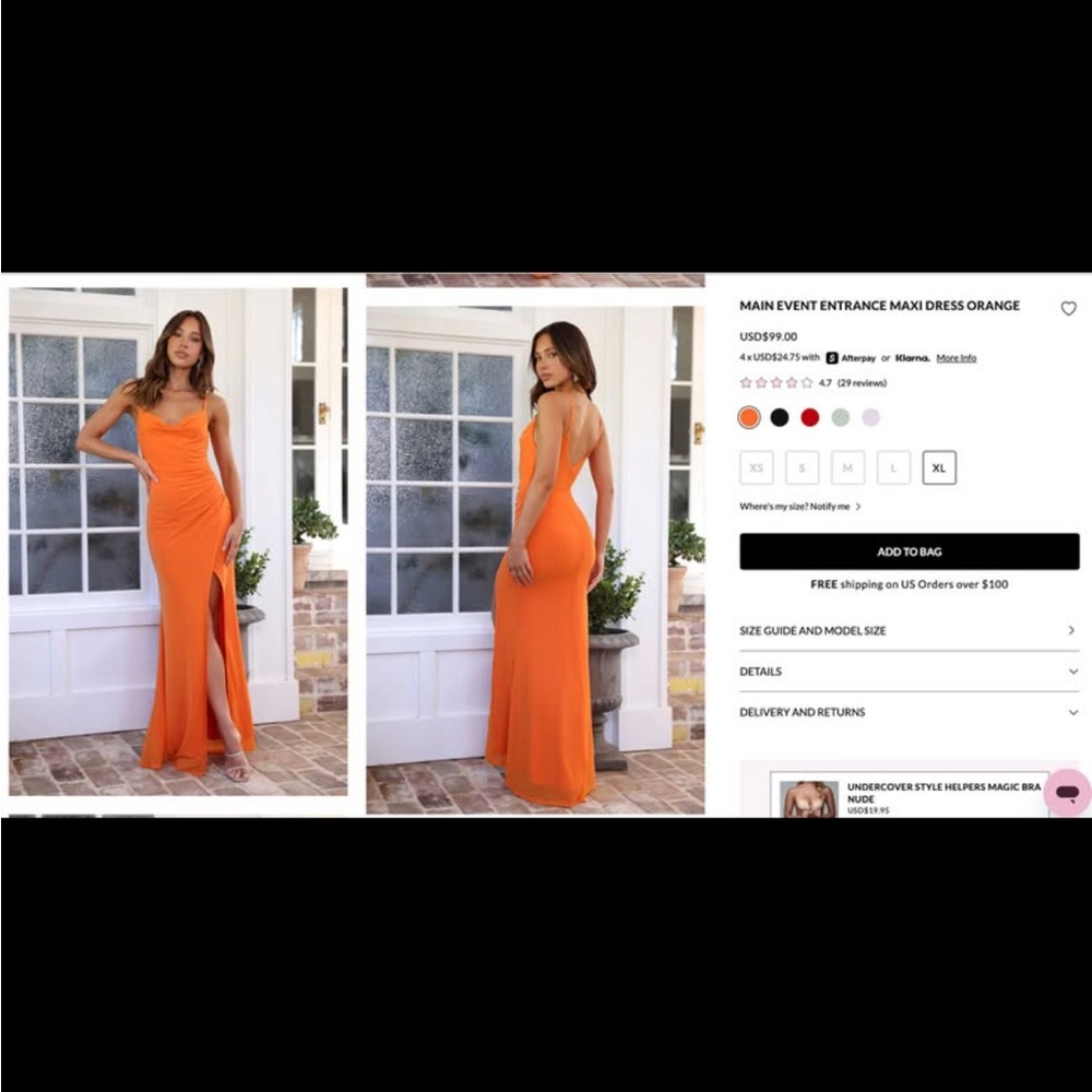 Hello Molly Vibrant Orange Maxi Dress